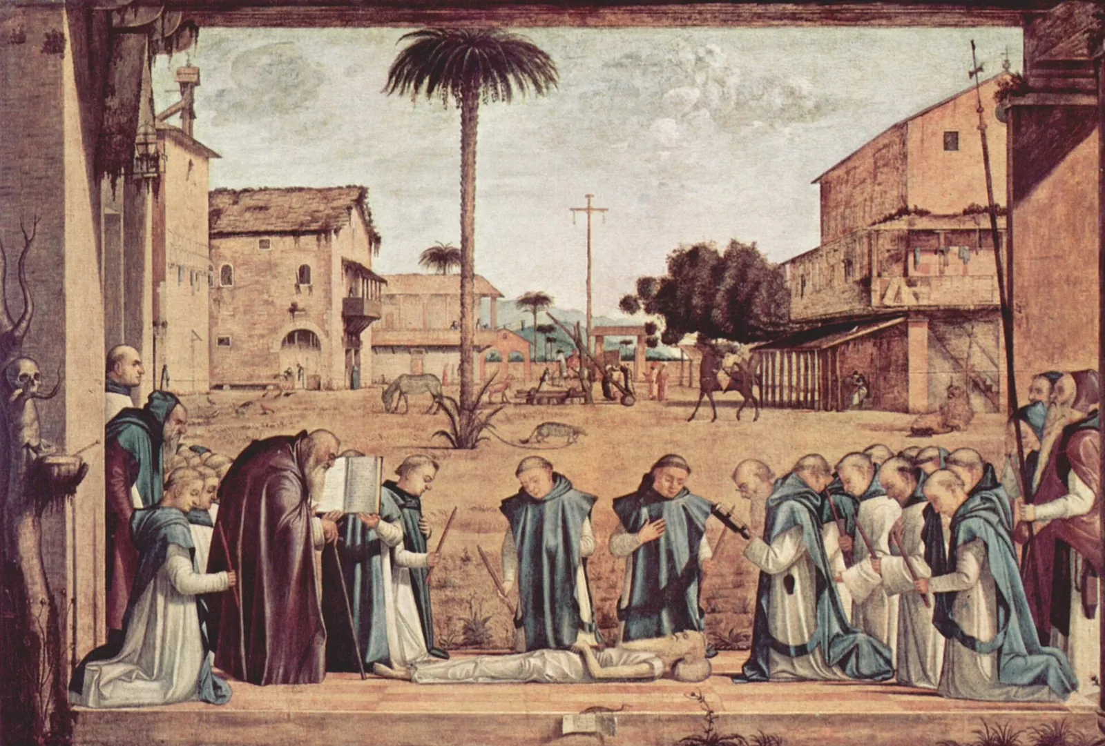 Vittore Carpaccio, Milagre da relíquia da Cruz, c. 1494: procissão e canal em Veneza.