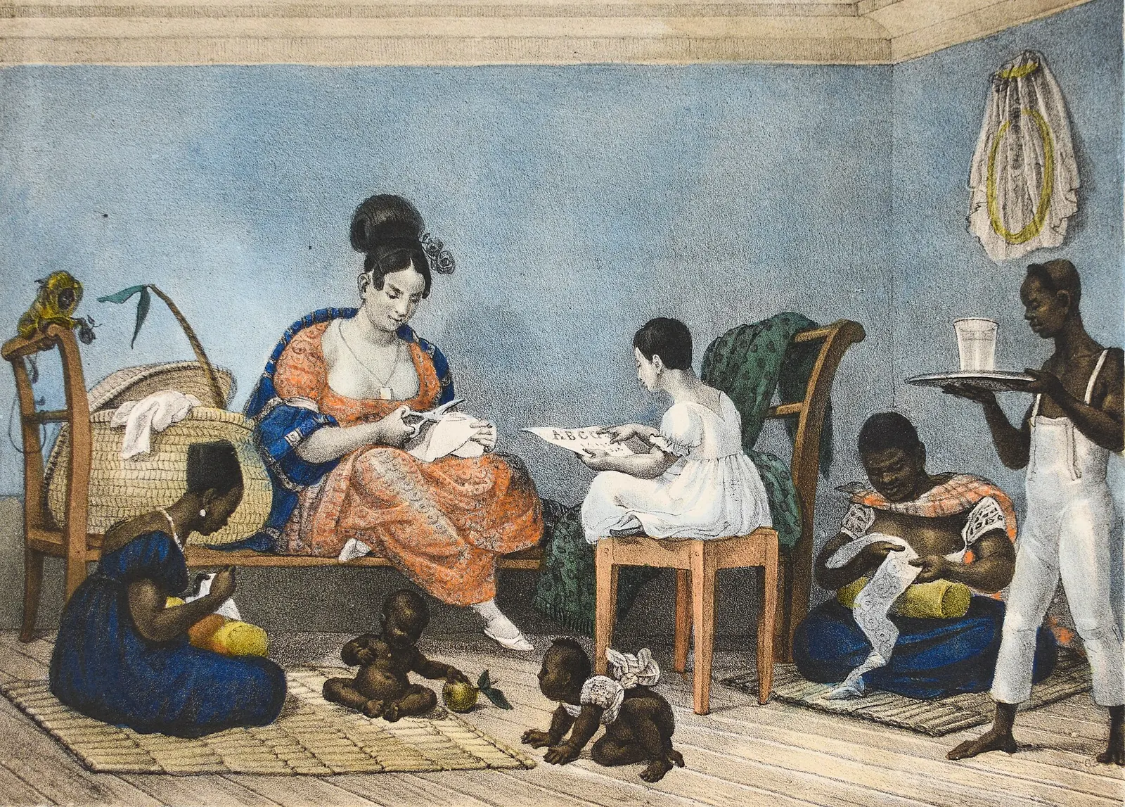 Jean-Baptiste Debret, pessoas escravizadas carregando água, deslocamento urbano à força no Rio oitocentista.